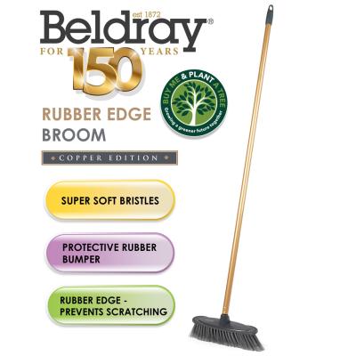 Beldray Rubber Edge Soft Broom - Grey