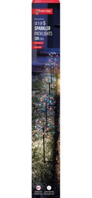 120 Battery Operated Sparkler Multi-Action Path Lights with Timer
