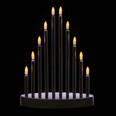10L Black Flickerbright Candlebridge with Timer