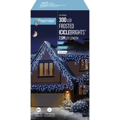 300L Multi-Action Frosted Cap Icicles - White