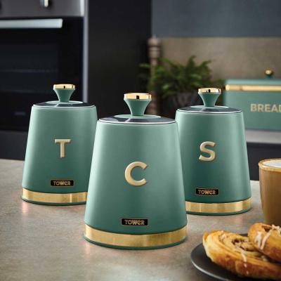 Tower Cavaletto Set of 3 Canisters - Jade
