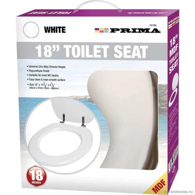 Prima 45CM MDF White Toilet Seat
