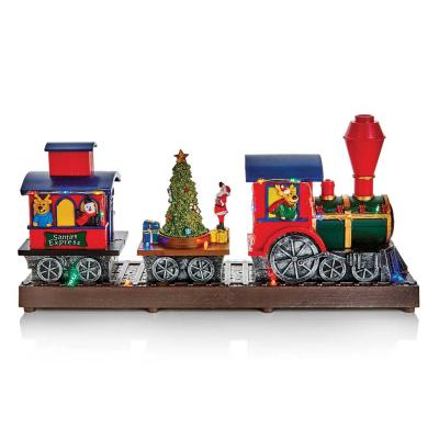 37cm Lit Animated Christmas Train