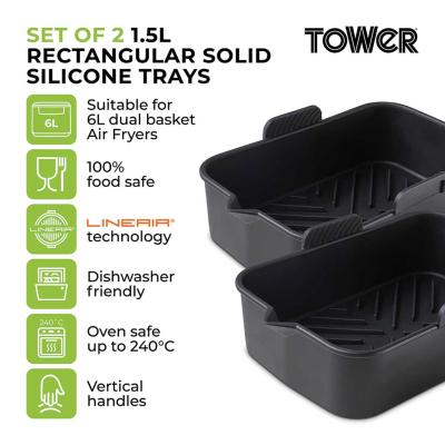 Tower x2 Rectangular Solid Trays