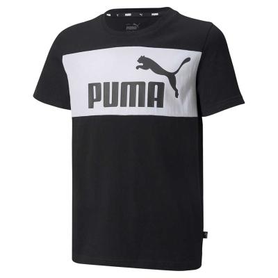 Puma Essentials Colour Block Tee Blk/Grey