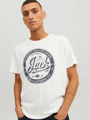 Jack & Jones Logo T-Shirt - Cloud Dancer