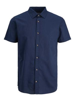Jack & Jones Summer Short Sleeve Shirt - Navy Blazer