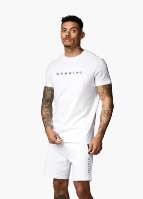 Gym King Linear Large Logo T-Shirt - White