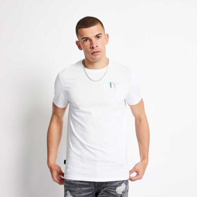 11 Degrees Print Cuff T-Shirt - White