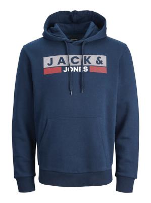 Jack & Jones Corp Logo Hoodie - Navy Blazer