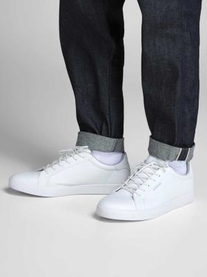 Jack & Jones Faux Leather Sneakers - White
