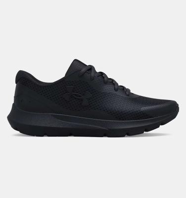 Under Armour Boys' Grade School UA Surge 3 Running Shoes- Black