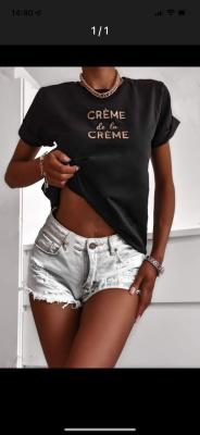 Freesize - Indy Creme T-Shirt -Black Freesize