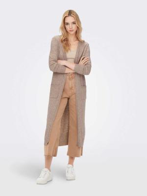 Only Lesly Long Sleeve Knit Cardigan - Beige