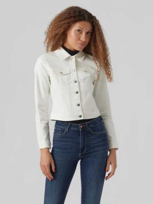 Vero Moda Luna Slim Denim Jacket - White