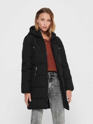 Only Dolly Long Puffer Coat - Black