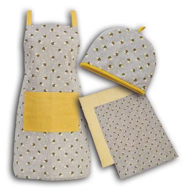 Honey Bee Set - 3 Pack Tea Towel/Tea Cosy/Apron