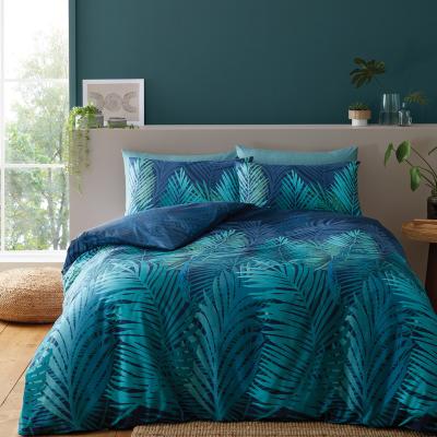 Catherine Lansfield Tropical Palm Reversible Duvet Cover Set - Green