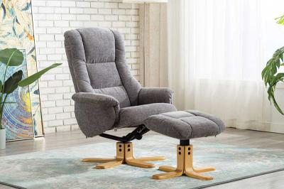 Florence Swivel Chair Lille Charcoal Fabric