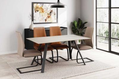 Quinn Dining Table Taupe 160 CM