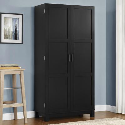 Carver 2 Door Storage Cabinet Black