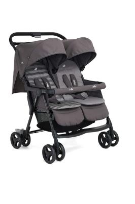 Joie Aire Twin Stroller -Dark Pewter Including 2 x footmuff & pvc 