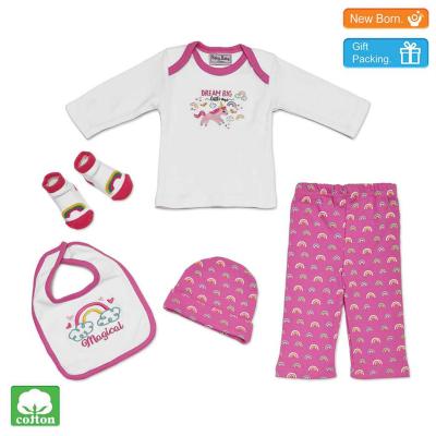 Boxed 5 Piece Baby Gift Set - Pink