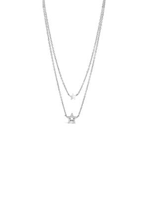 Absolute Layered Star Necklace - Sterling Silver 