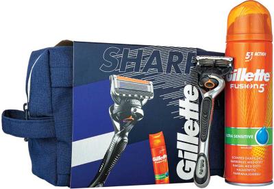Gillette Fusion Proglide Razor/Shaving Gel and Bag Gift Set