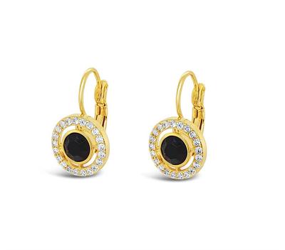 Absolute Halo French Clip Earrings - Gold/Jet