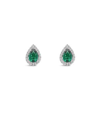 Absolute Emerald Teardrop Earrings - Sterling Silver