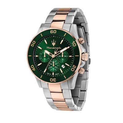 Maserati Competiziione Green Dial Steel/Rose Watch