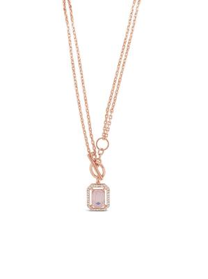 Absolute 2 in 1 Chain Halo Rectangle - Rose/Pink