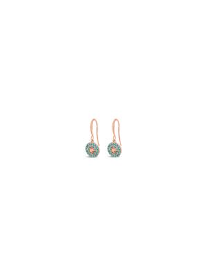 Absolute Fishhook Earring North Star Charm - Rose/Turquoise