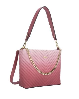 Hampton Dhara Quilted Shoulder Handbag - Pink