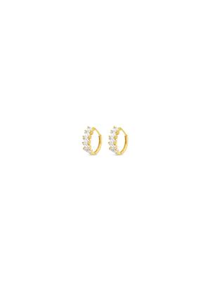 Absolute Small Hoop Earring Gold/Cz
