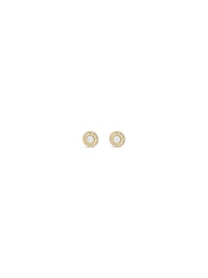 Absolute Stud Earrings - Gold/White Opal