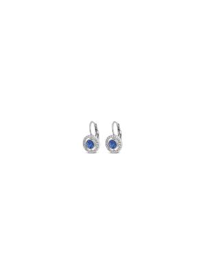 Absolute Earrings French Clip - Silver/Midnight Blue