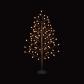 1.2M Lit Black Tree with Ballcaps & 87 Warm White LEDS