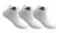 adidas 3 Pack Ankle Socks - White