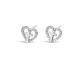 Azara Silver Cross in Heart Earrings