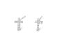 Azara Silver CZ Cross Earrings