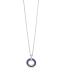Absolute Open Circle Short Pendant - Silver/Midnight Blue
